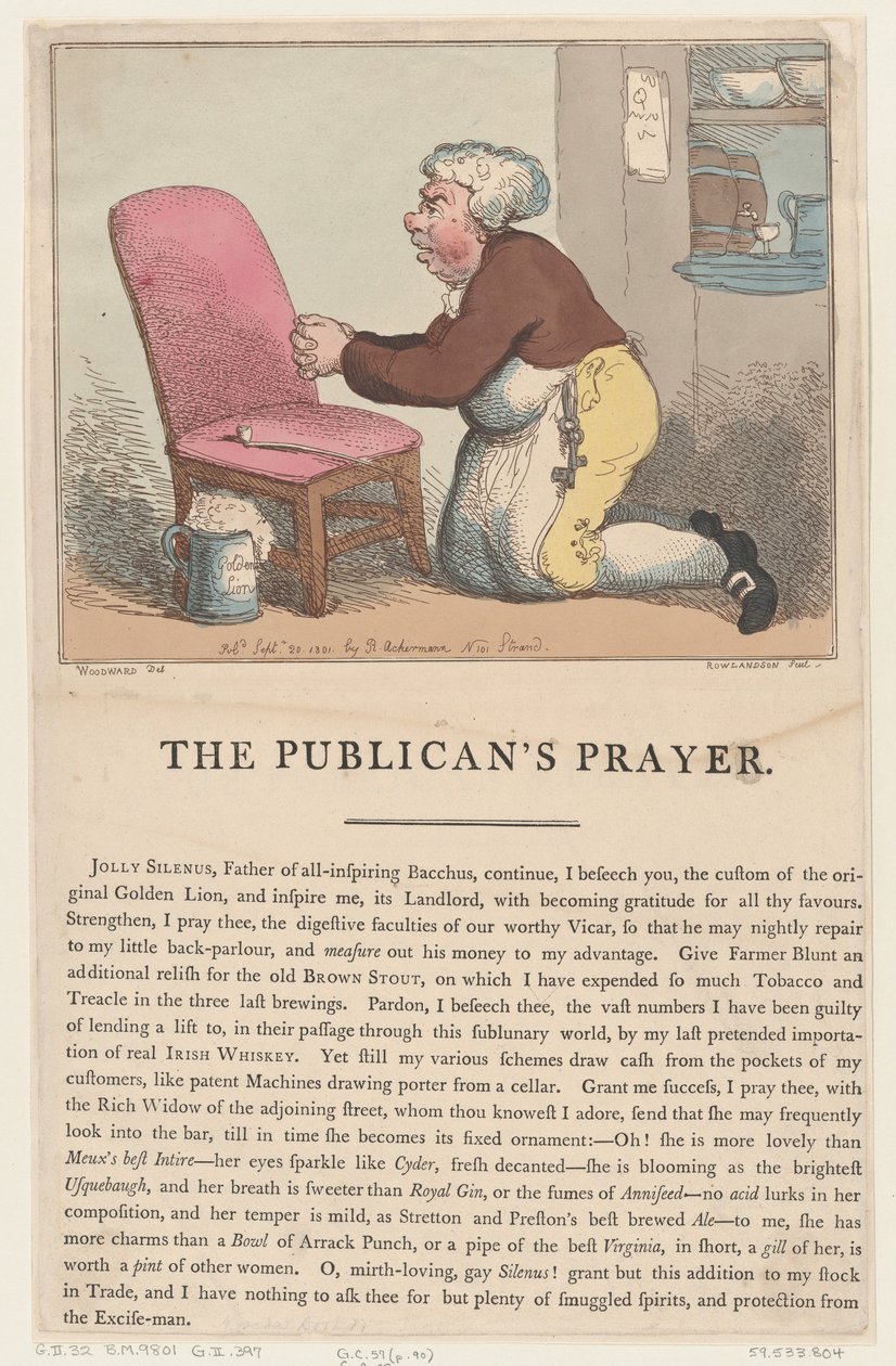Modlitba publikána, 20. září 1801, 20. září 1801. od Thomas Rowlandson