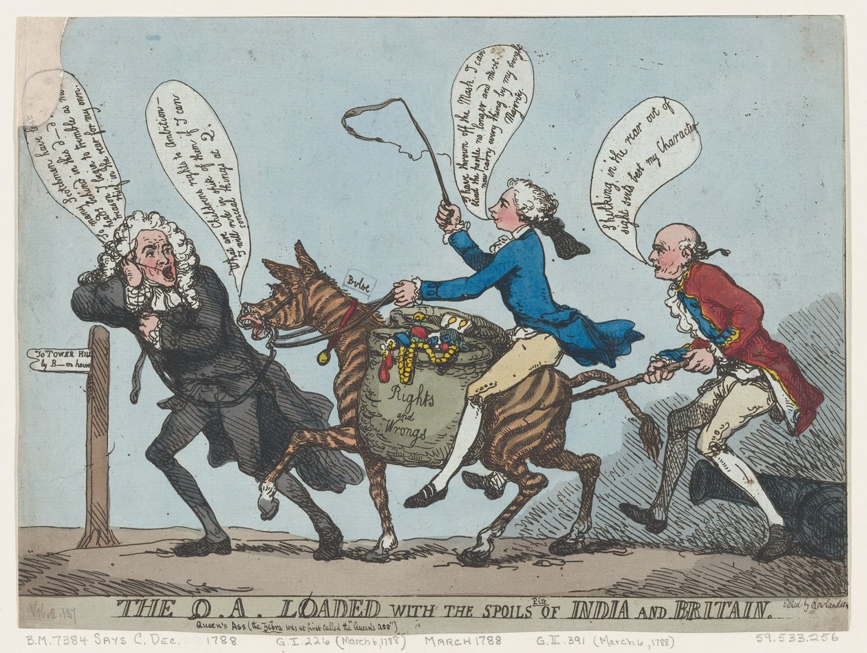 The Q.A. Nabito kořisti Indie a Británie, 1788., 1788. od Thomas Rowlandson