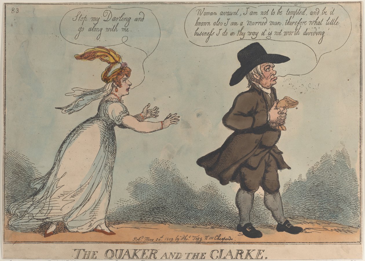 Kvaker a Clarke, 24. května 1809, 24. května 1809. od Thomas Rowlandson