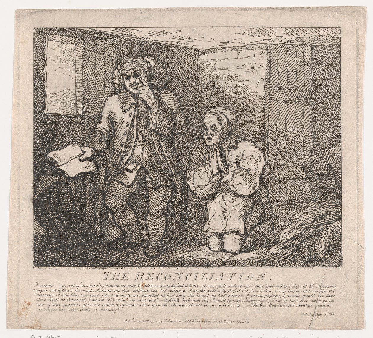 The Reconciliation Malebné krásy Boswell, část druhá, 20. června 1786., 20. června 1786 od Thomas Rowlandson