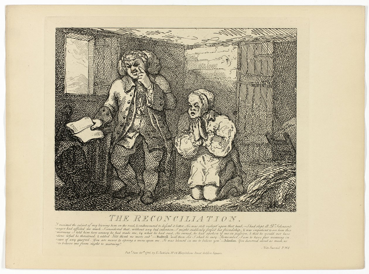Smíření z Boswellovy cesty po Hebridách od Thomas Rowlandson