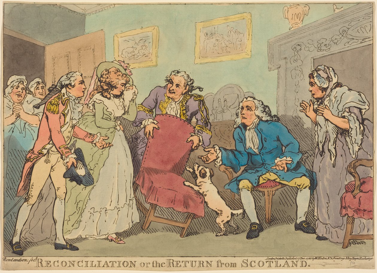 Smíření, aneb Návrat ze Skotska od Thomas Rowlandson