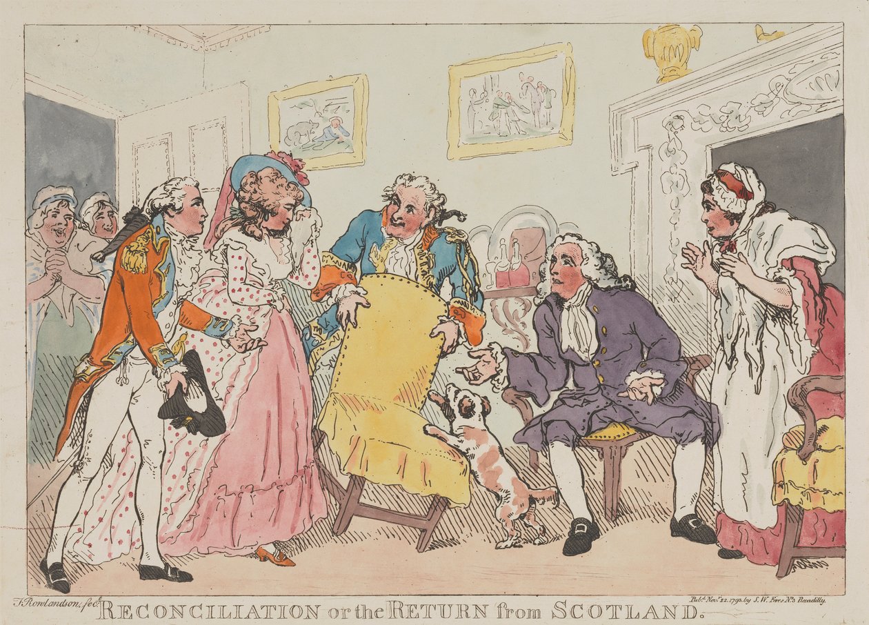 Smíření, aneb Návrat ze Skotska od Thomas Rowlandson