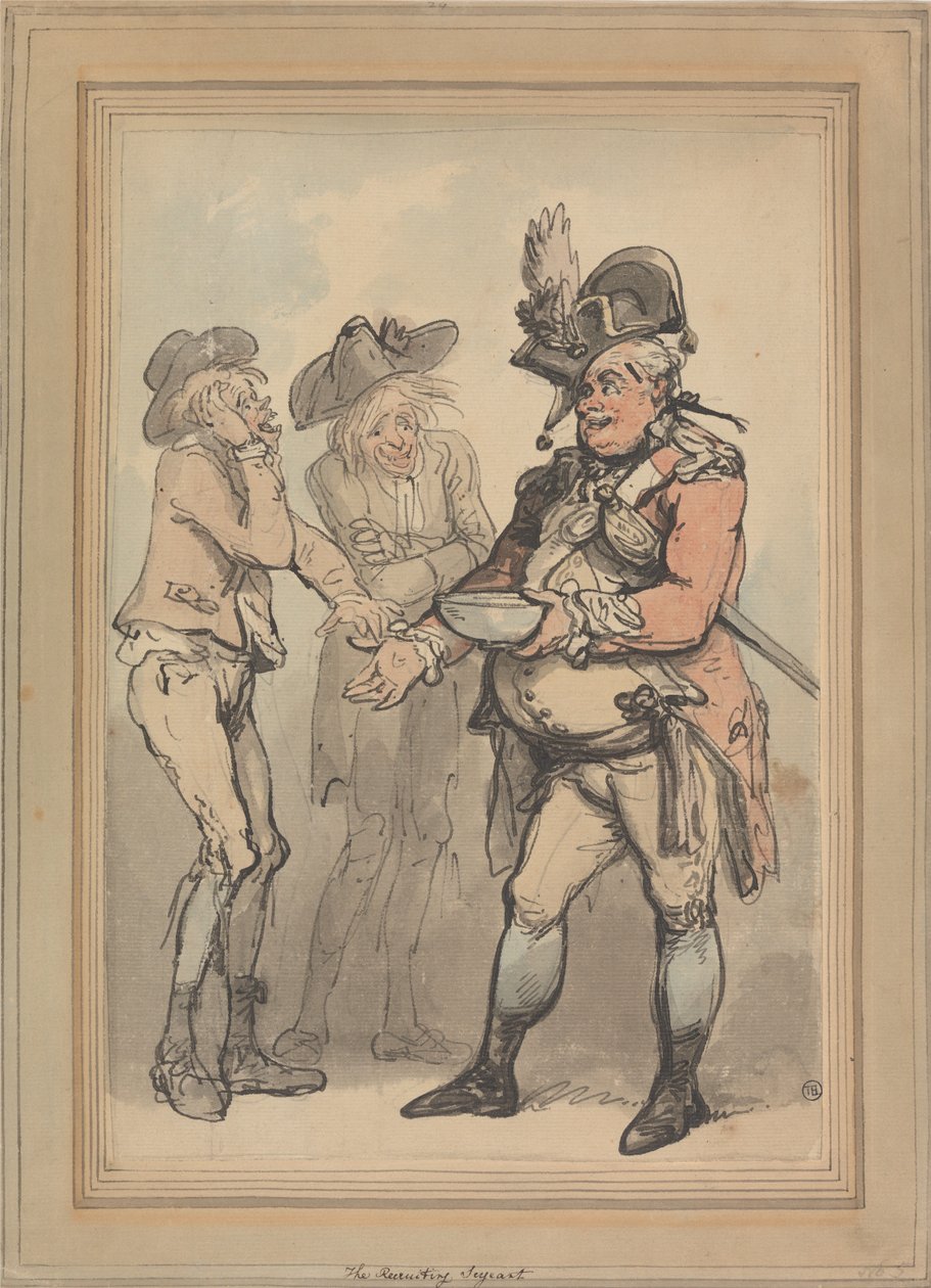 Náborový seržant od Thomas Rowlandson