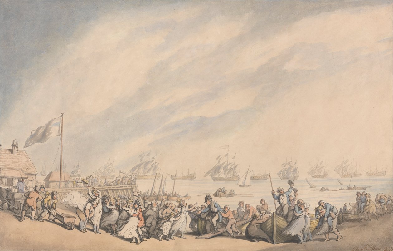 Návrat flotily do Great Yarmouth v roce 1797 od Thomas Rowlandson