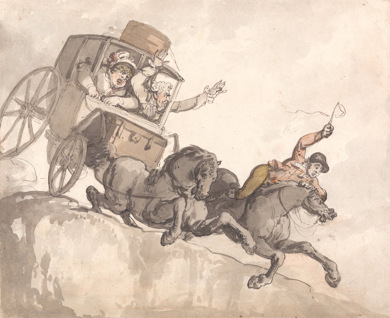 Uprchlý trenér od Thomas Rowlandson