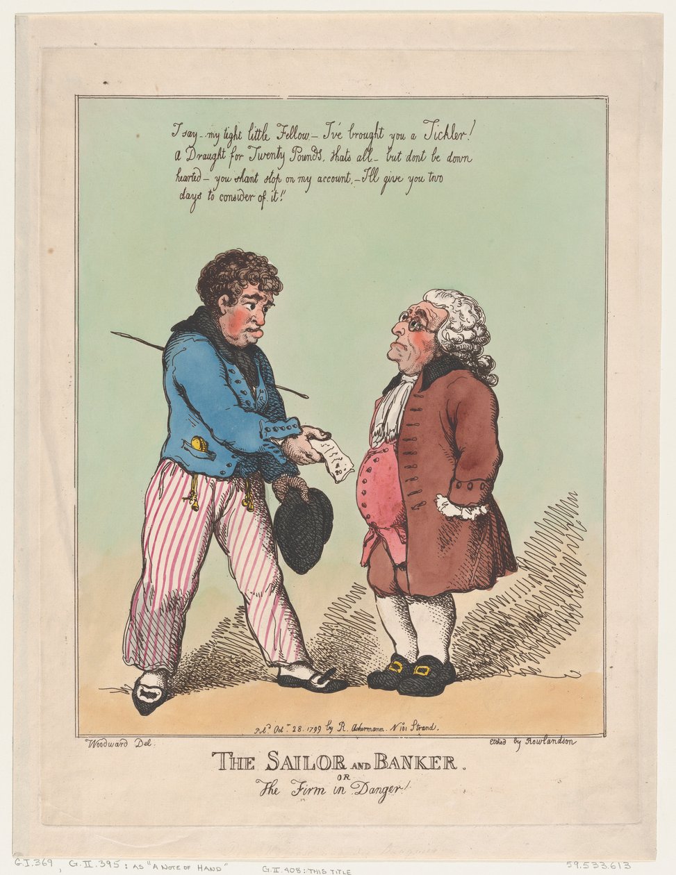 Námořník a bankéř, 28. října 1799, 28. října 1799. od Thomas Rowlandson