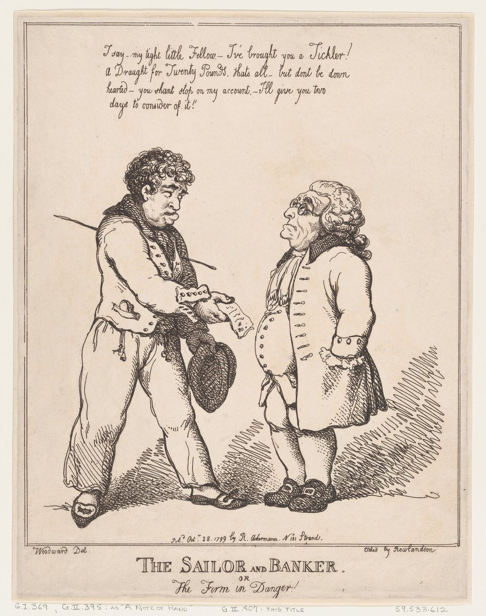 Námořník a bankéř aneb firma v nebezpečí, 28. října 1799, 28. října 1799. od Thomas Rowlandson