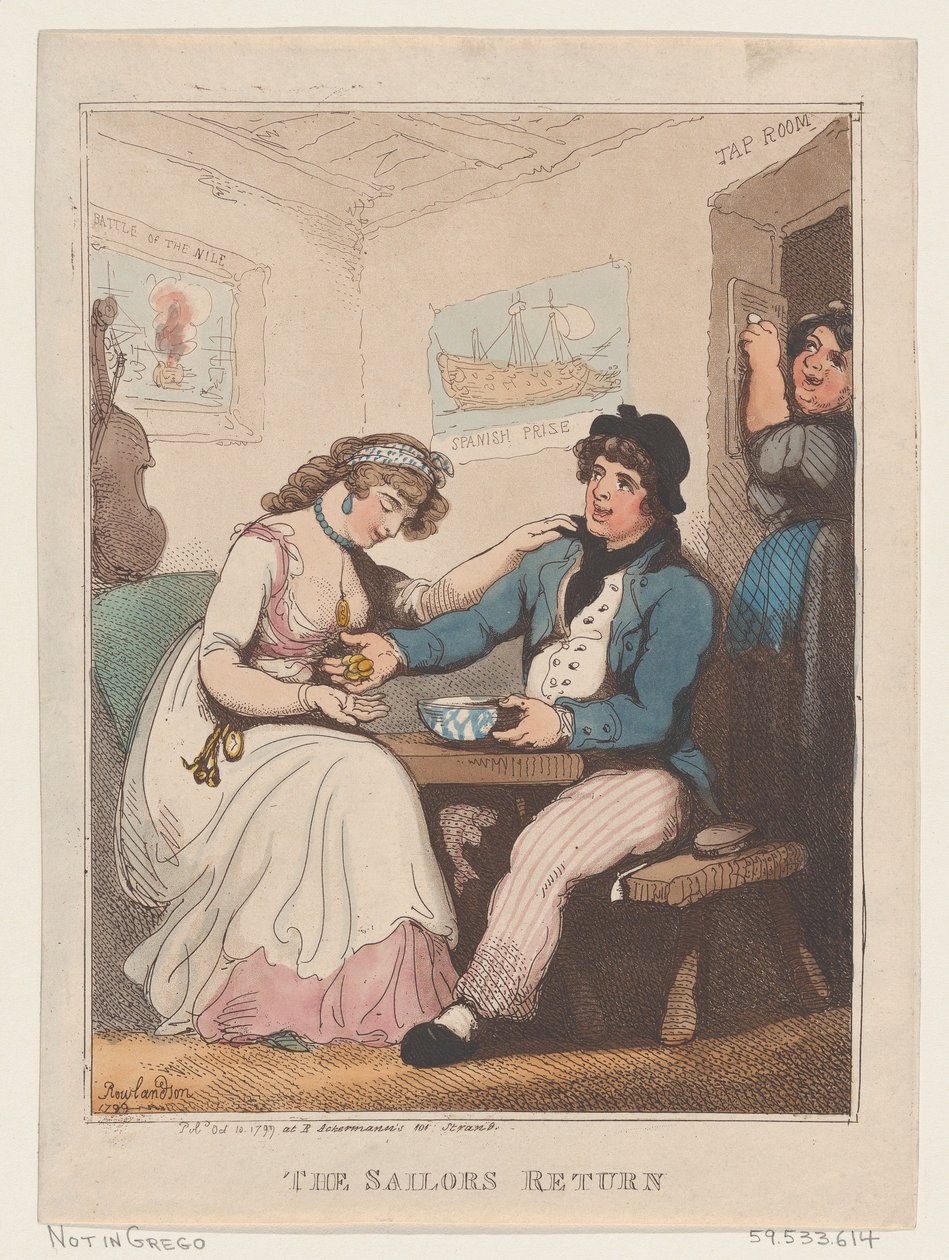 Návrat námořníka, 10. října 1799, 10. října 1799. od Thomas Rowlandson