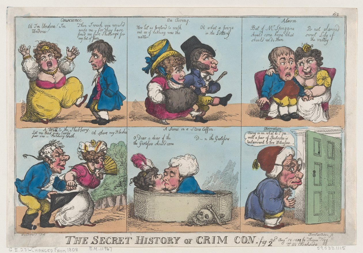 Tajná historie Crim Con, obr. 2, 18. srpna 1812., 18. srpna 1812. od Thomas Rowlandson