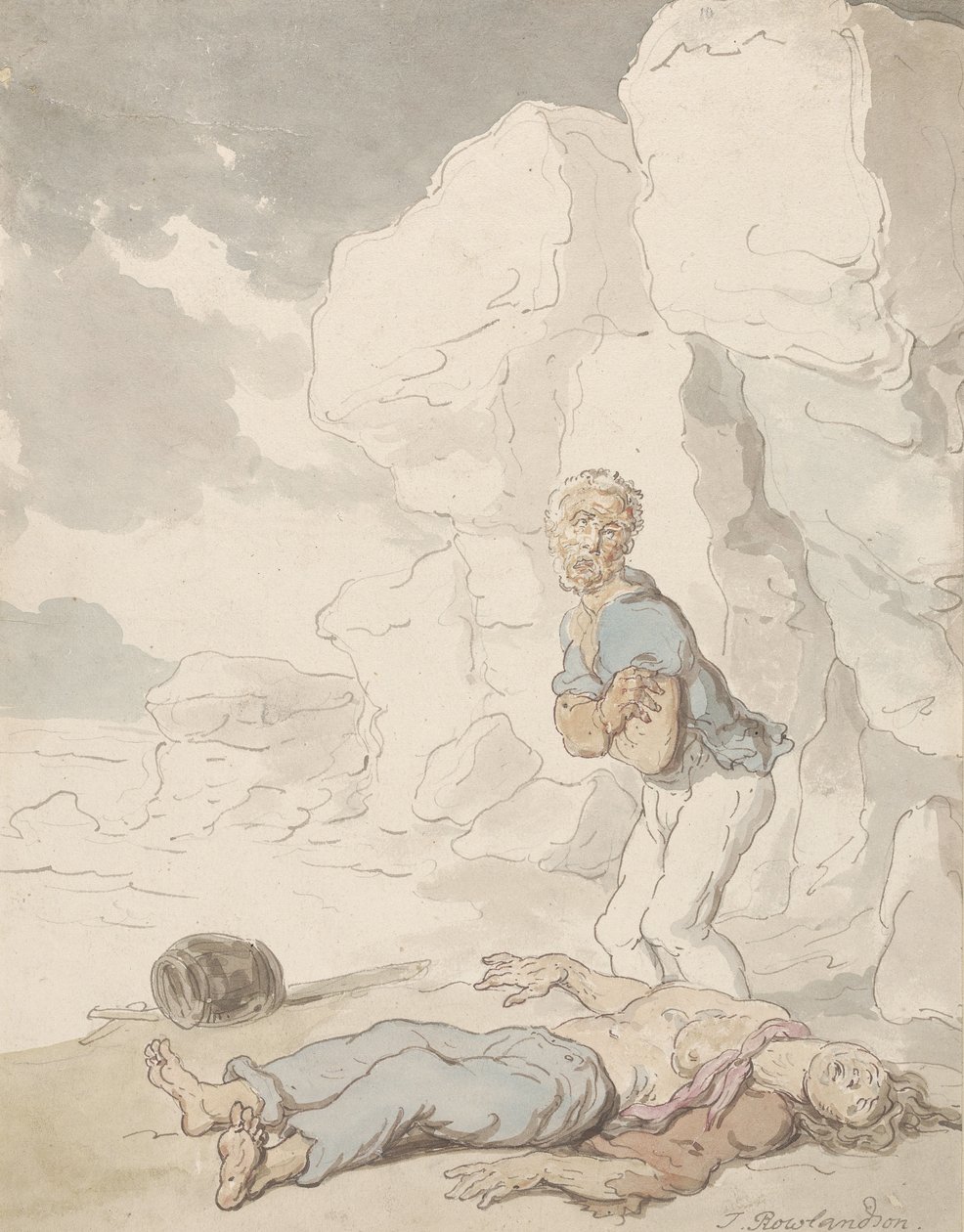 Ztroskotaní námořníci od Thomas Rowlandson