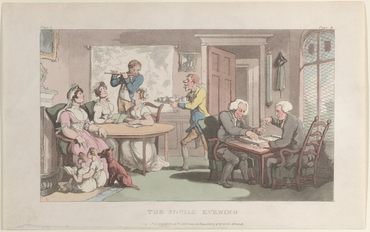 Společenský večer, od vikáře z Wakefieldu, 1. května 1817, 1. května 1817. od Thomas Rowlandson