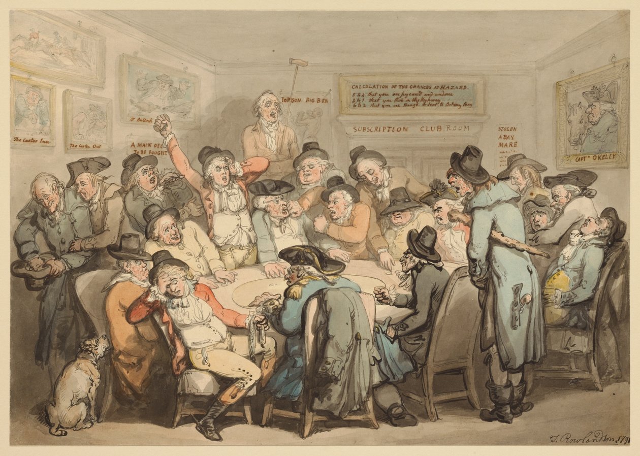 Klubovna předplatitelského klubu od Thomas Rowlandson