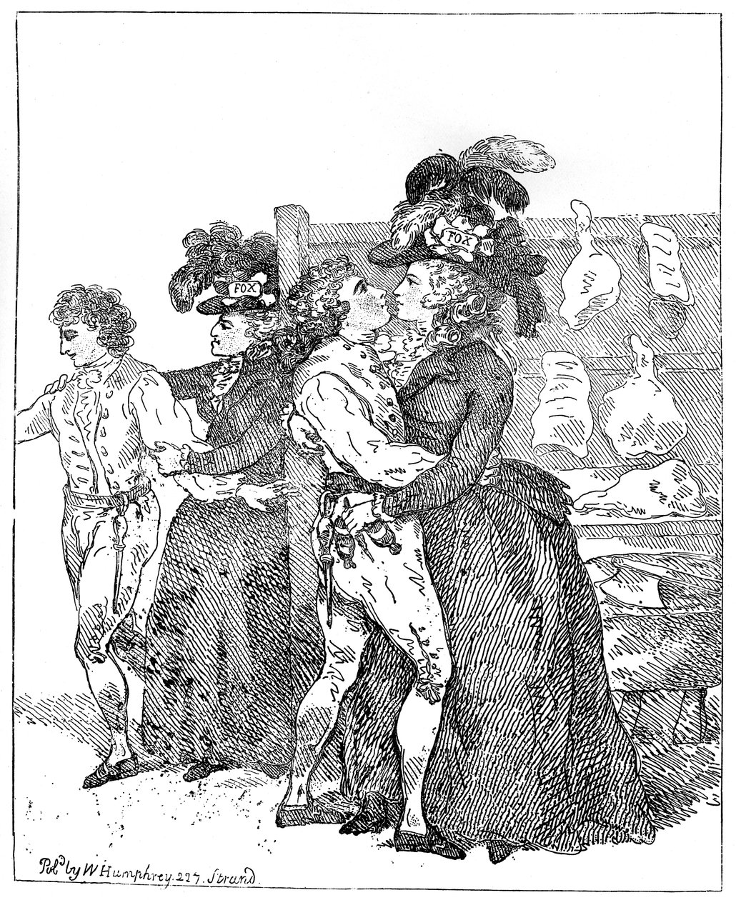 Dvě vlastenecké vévodkyně na plátně žádají o laskavost brzkého hlasování v roce 1784. od Thomas Rowlandson