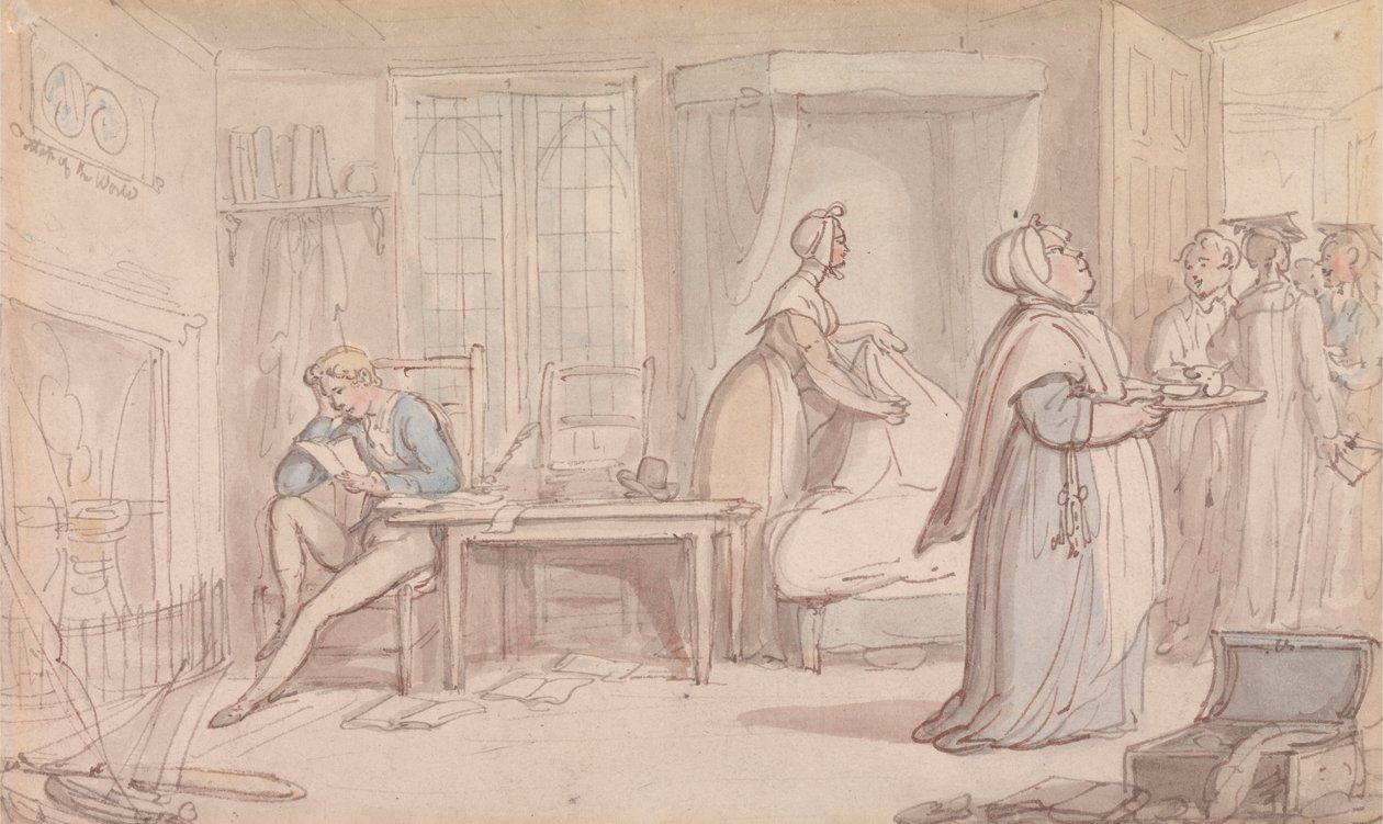 Vysokoškolský pokoj od Thomas Rowlandson
