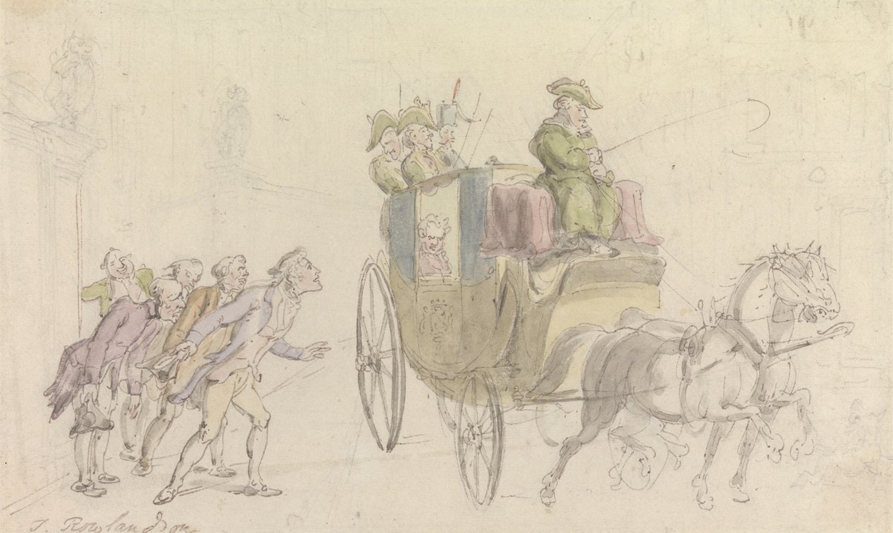 Vicar of Wakefield: Attendance on a Nobleman od Thomas Rowlandson