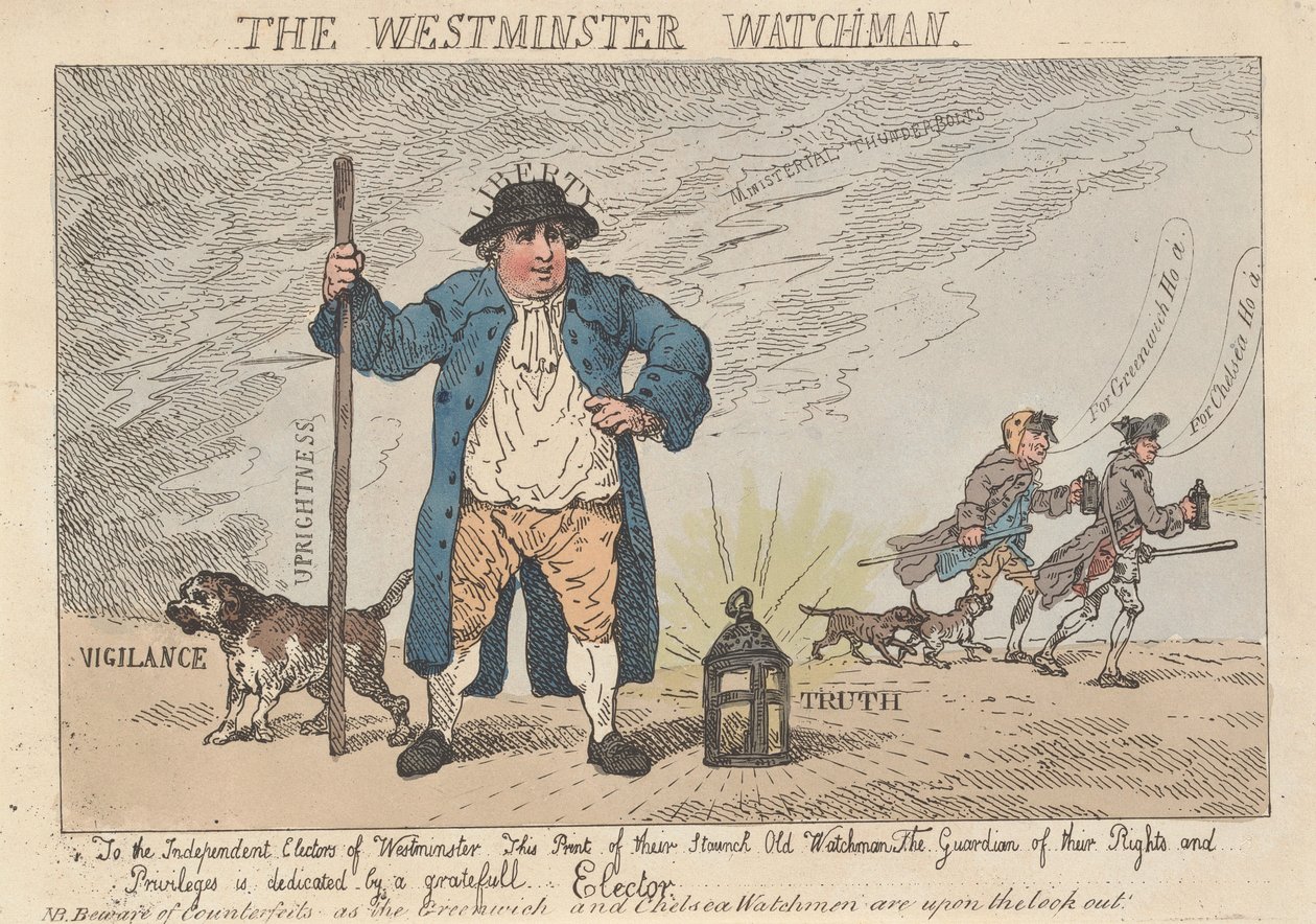 Westminster Watchman od Thomas Rowlandson