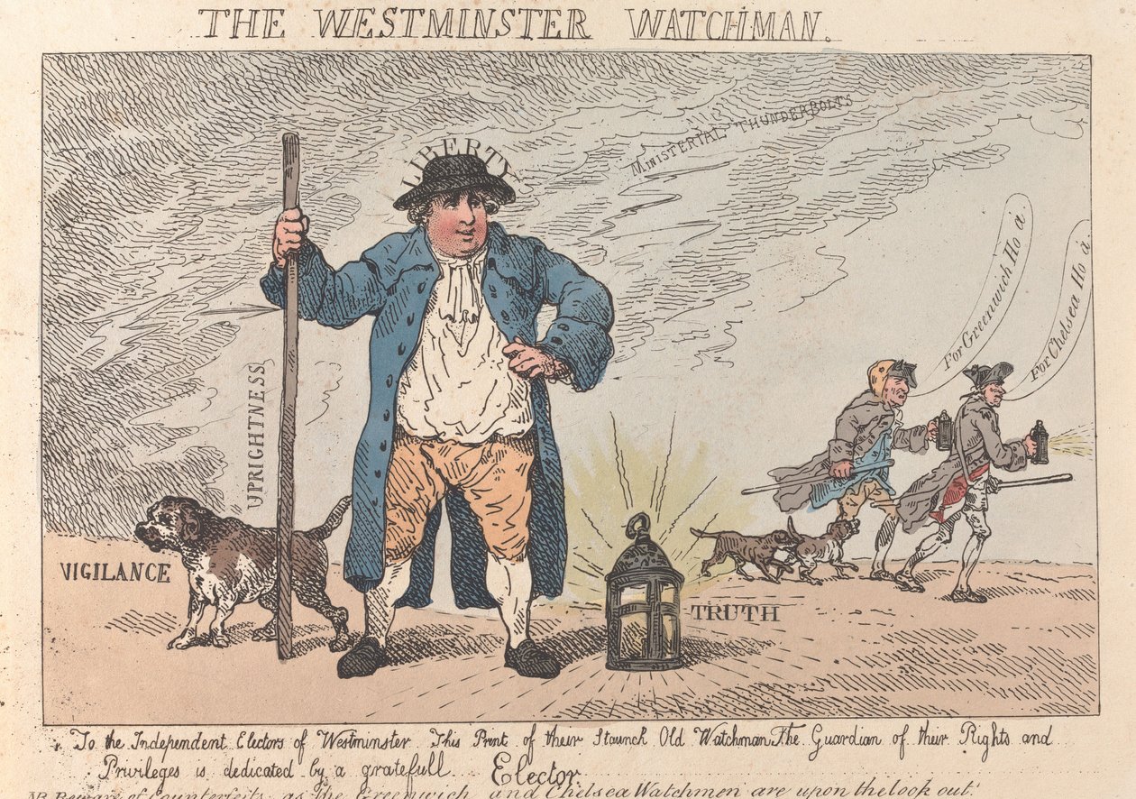 Westminster Watchman od Thomas Rowlandson