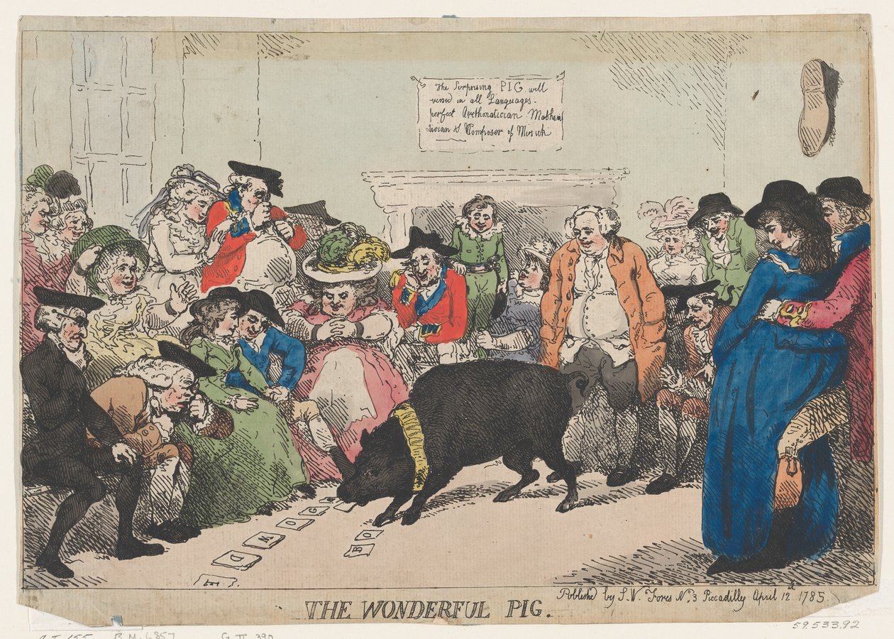 Podivuhodné prase, 12. dubna 1785, 12. dubna 1785. od Thomas Rowlandson
