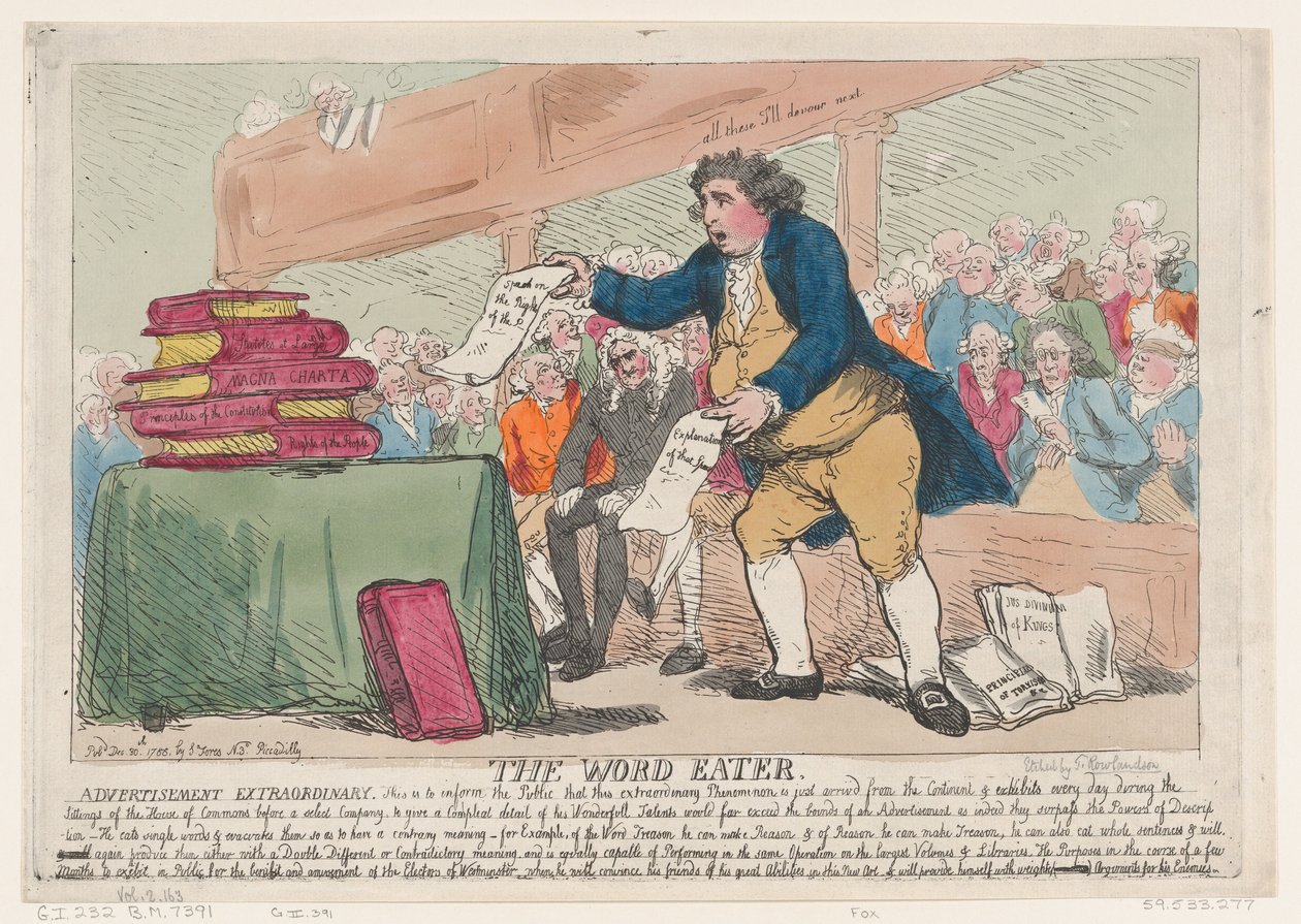 The Word-Eater, 30. prosince 1786., 30. prosince 1786. od Thomas Rowlandson