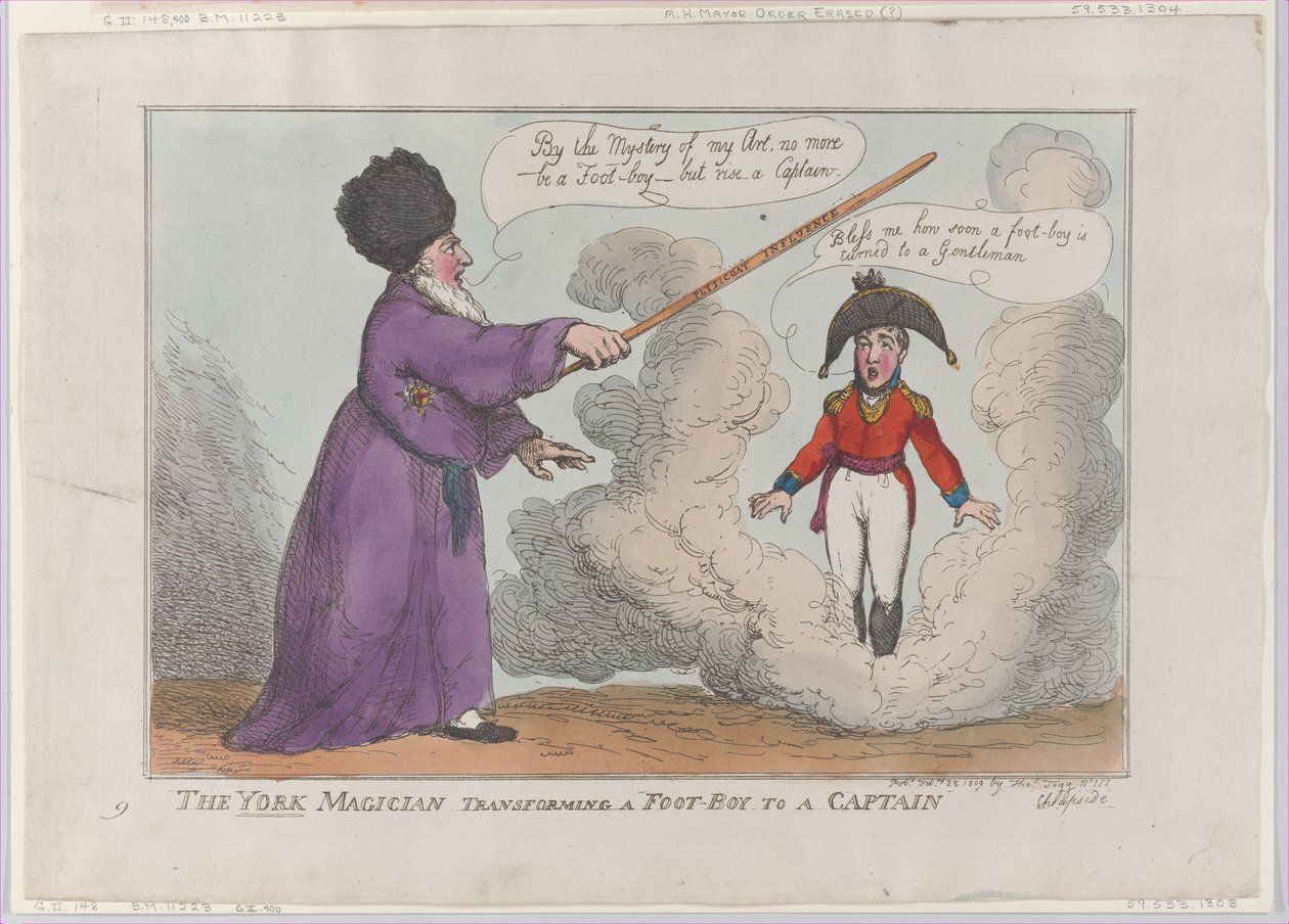 York Magician Transforming a Foot-Boy to a Captain, 25. února 1809, 25. února 1809. od Thomas Rowlandson