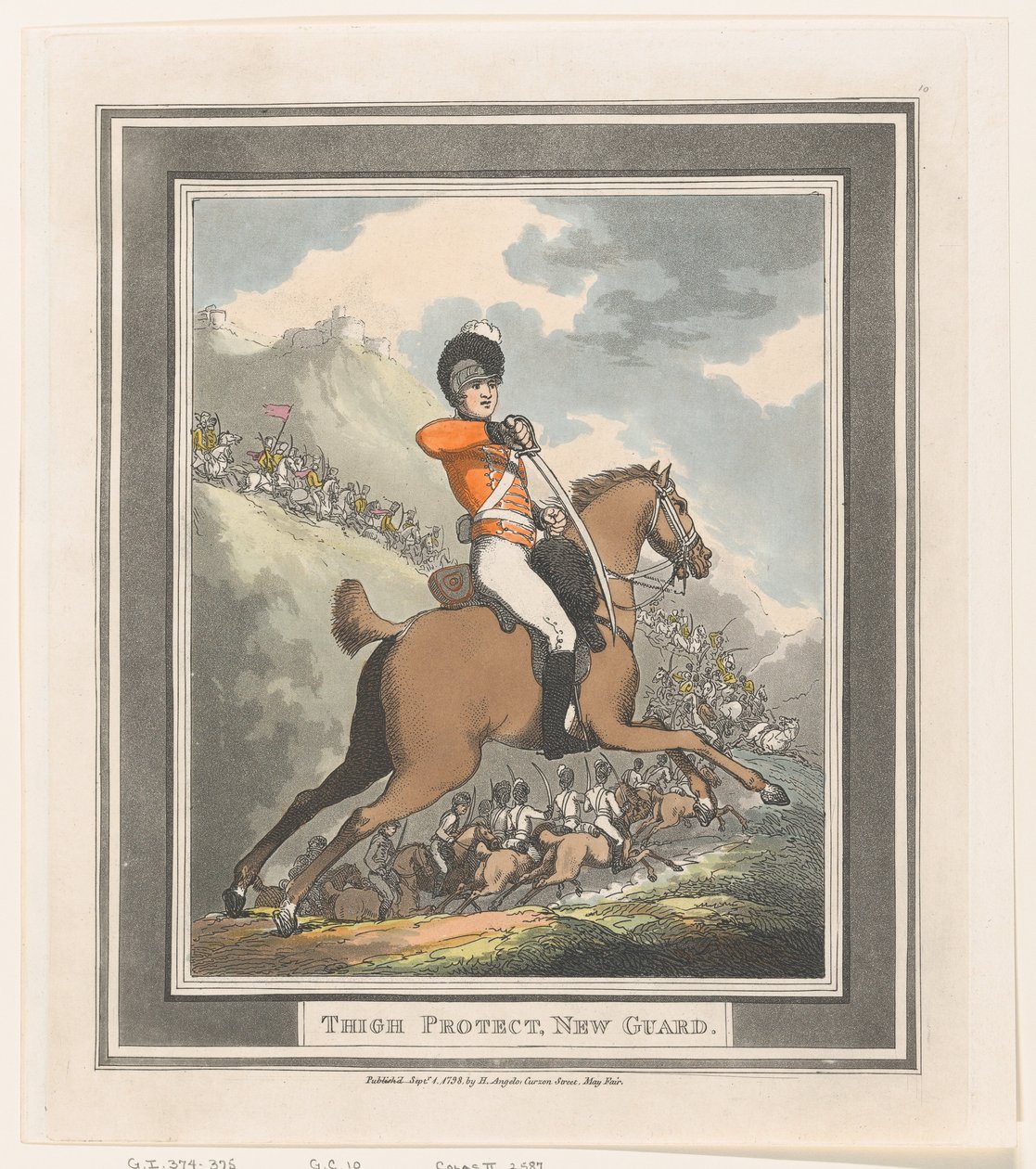 Thigh Protect, New Guard, 1. září 1798, 1. září 1798. od Thomas Rowlandson