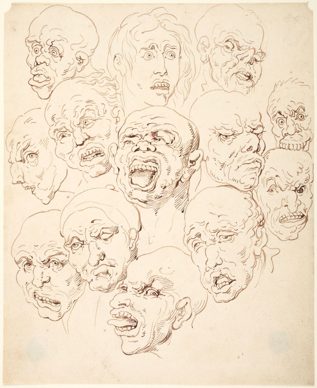 Třináct hlav od Thomas Rowlandson