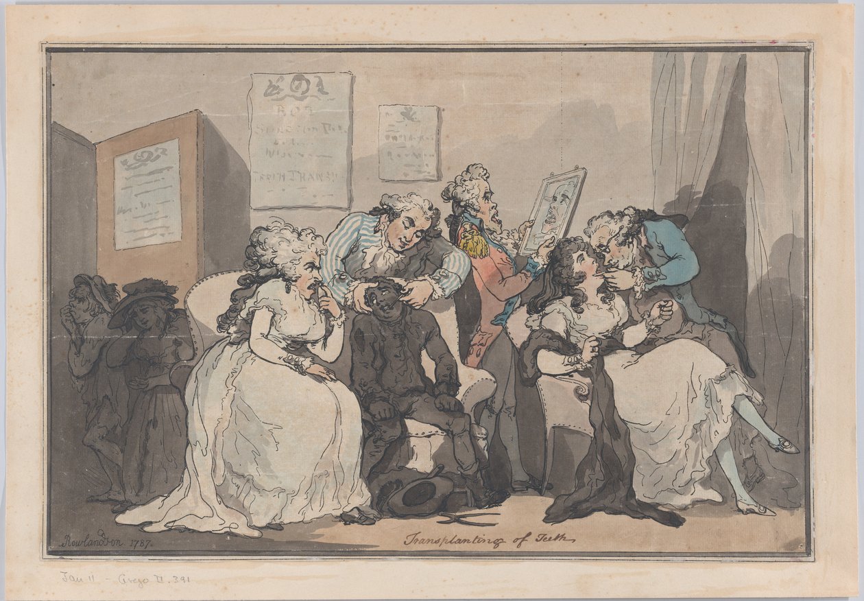 Transplantace zubů, 1787., 1787. od Thomas Rowlandson