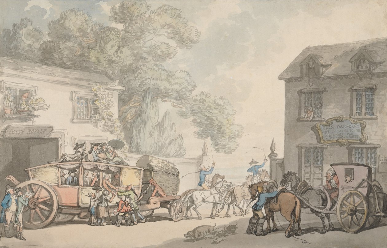 Cestování po Francii od Thomas Rowlandson