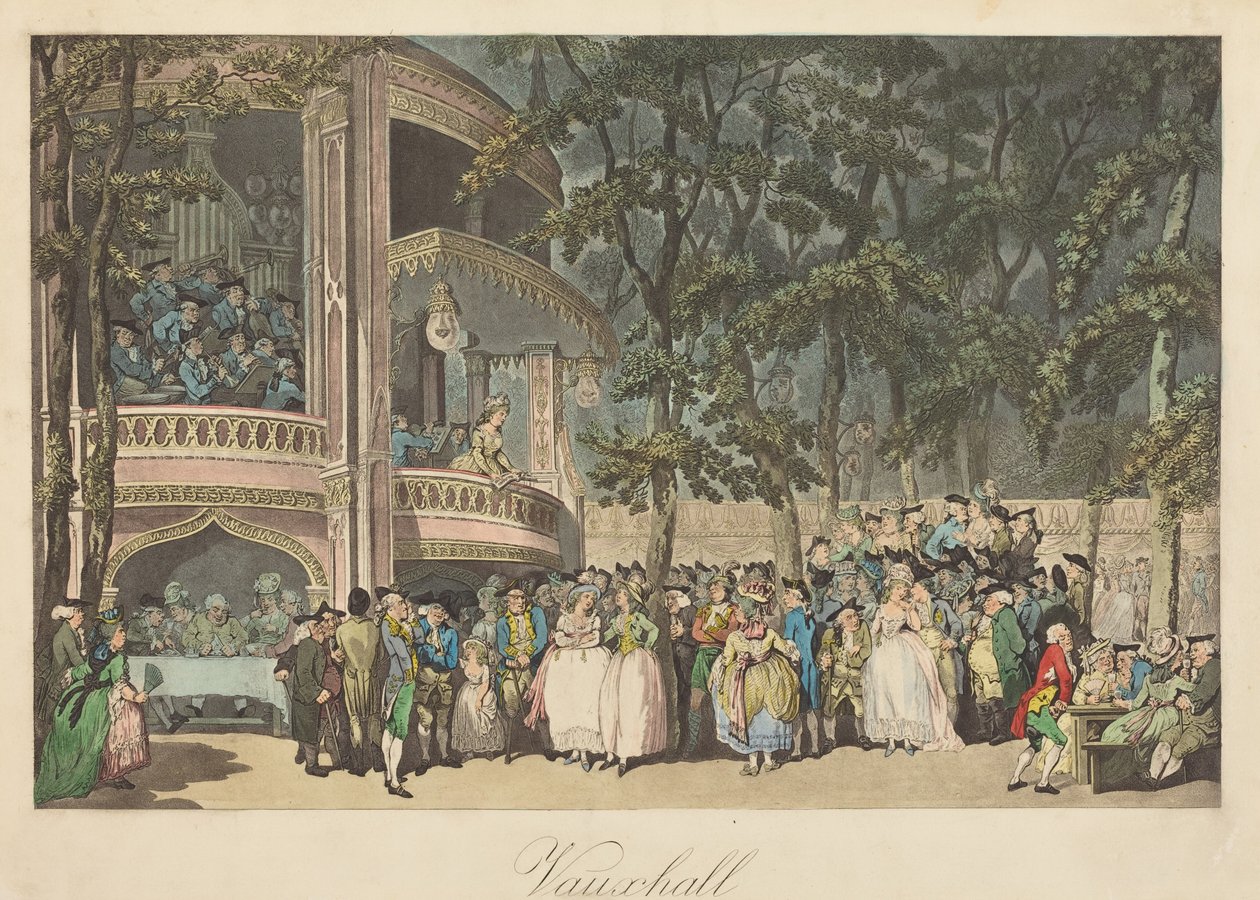 Vauxhallské zahrady od Thomas Rowlandson