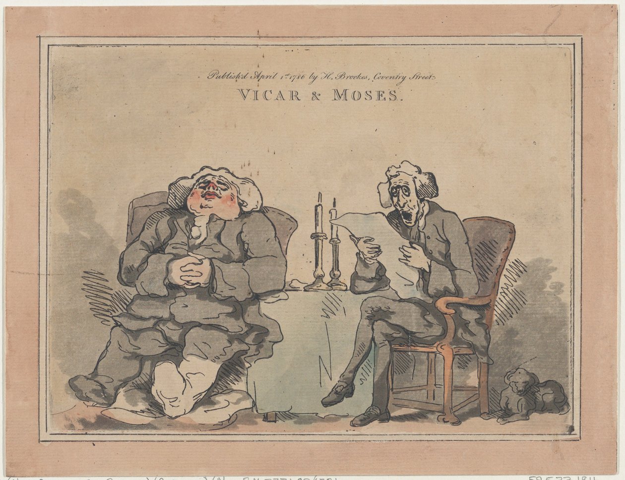 Vikář a Mojžíš, 1. dubna 1786., 1. dubna 1786. od Thomas Rowlandson