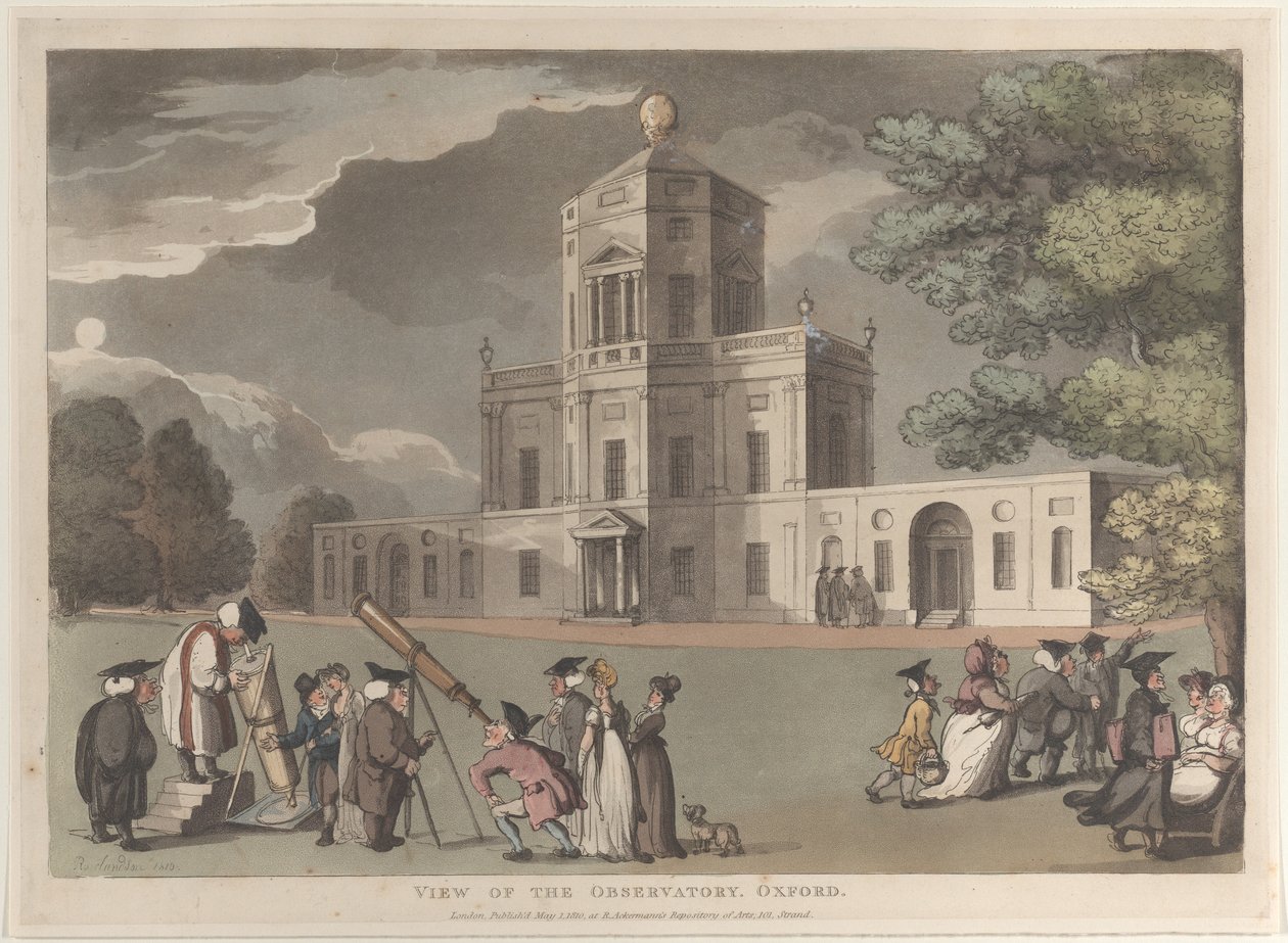 Pohled na observatoř, Oxford, 1. května 1810., 1. května 1810. od Thomas Rowlandson
