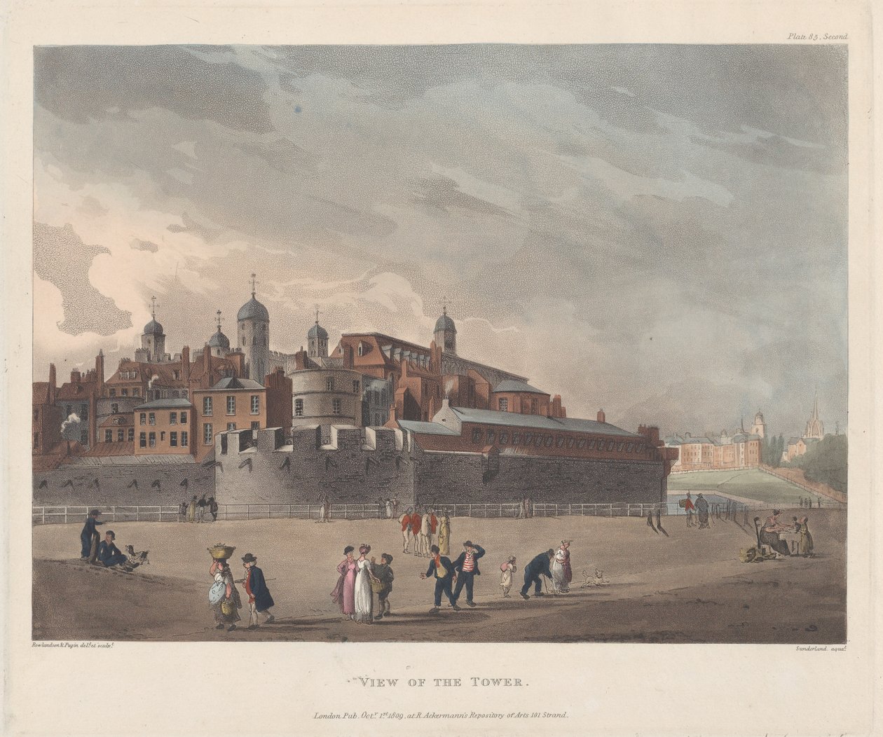 Pohled na věž, 1. října 1809., 1. října 1809 od Thomas Rowlandson