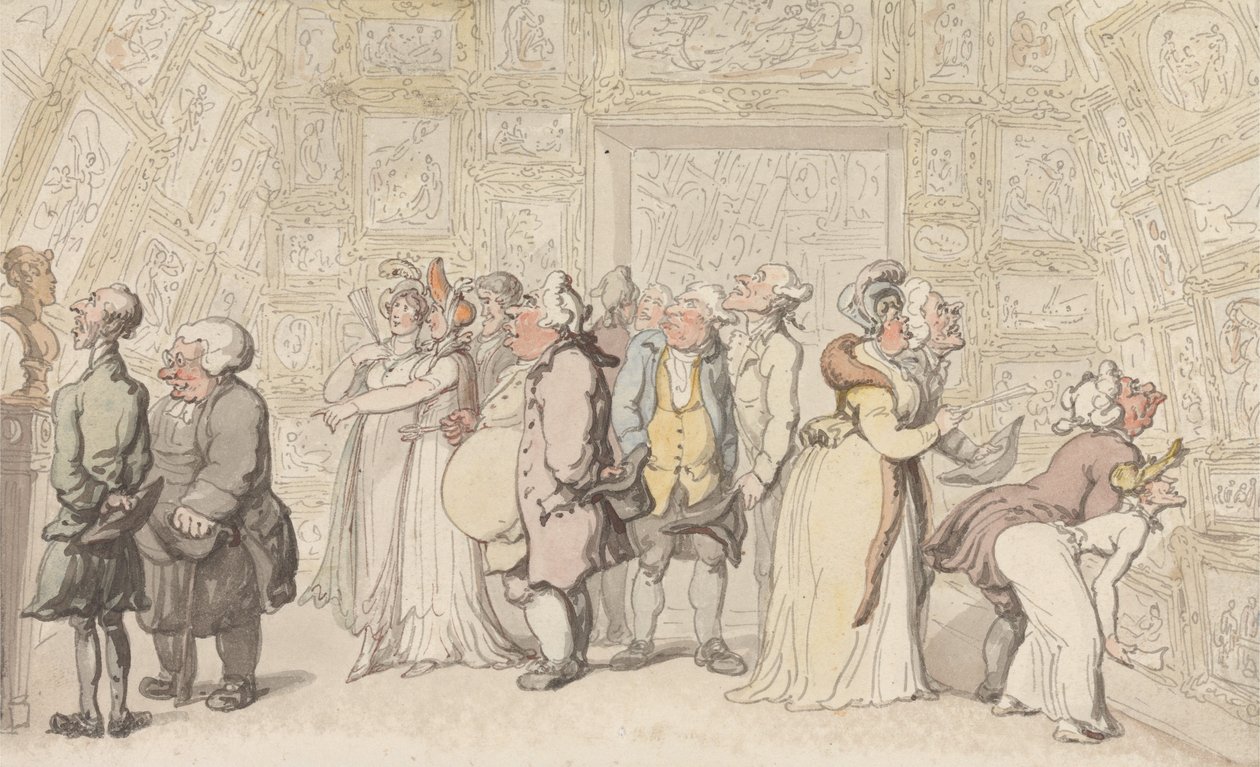 Prohlídka v Královské akademii od Thomas Rowlandson