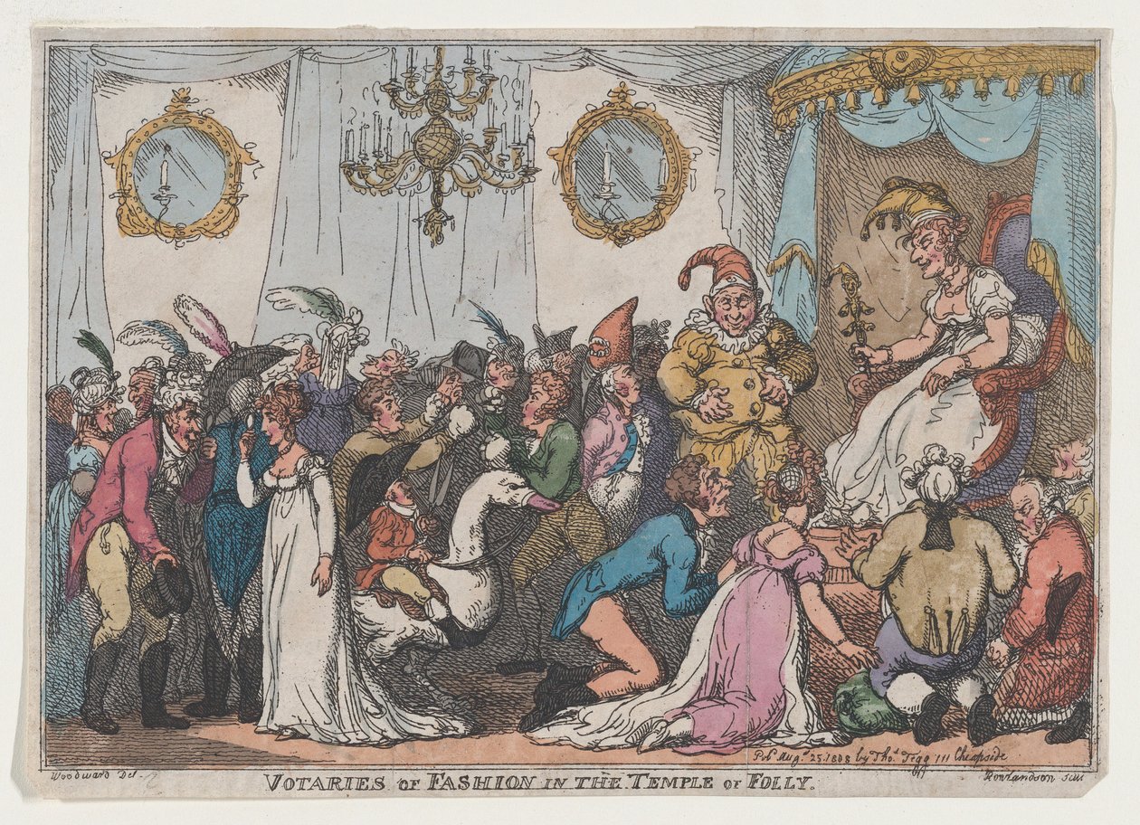 Votaries of Fashion v Temple of Folly, 25. srpna 1808, 25. srpna 1808. od Thomas Rowlandson