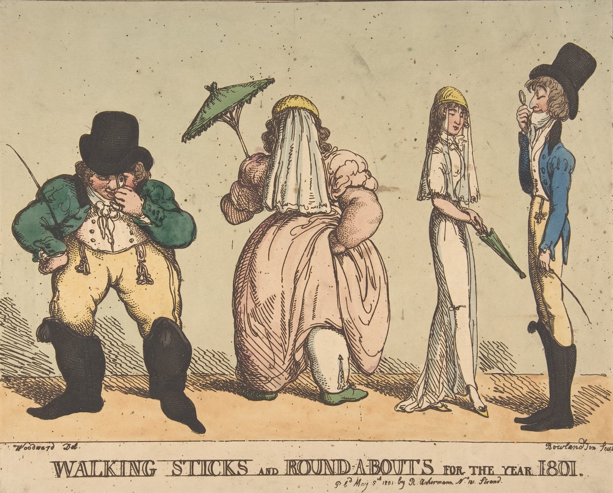Vycházkové hole a kolotoče pro rok 1801, 8. května 1801, 8. května 1801. od Thomas Rowlandson
