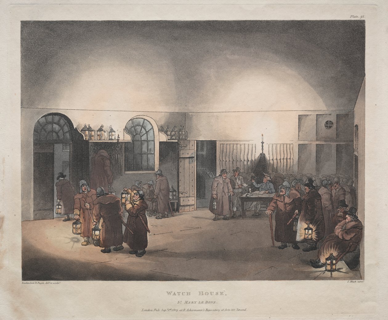 Watch House, St. Mary Le Boue od Thomas Rowlandson