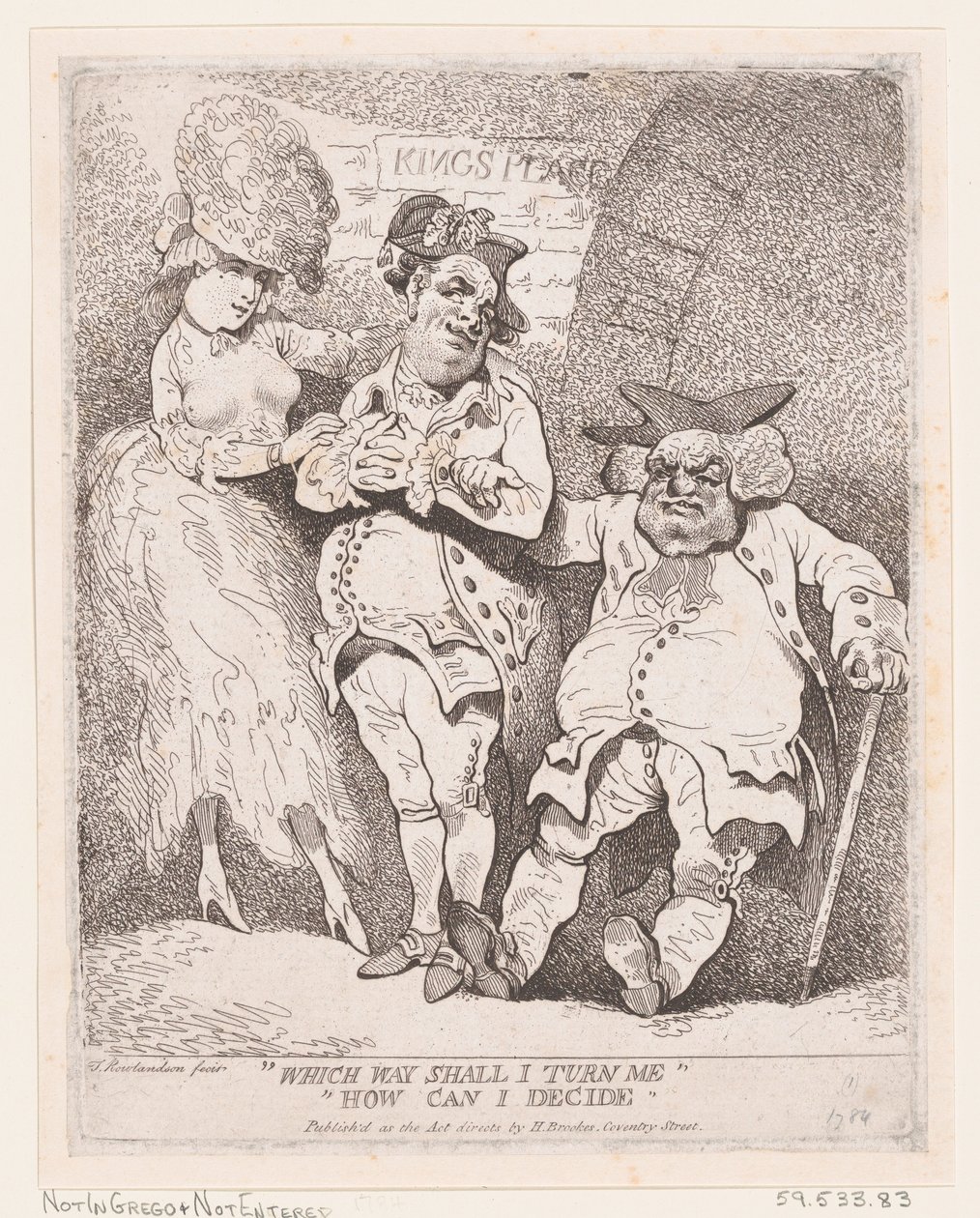 Jakým způsobem se mám obrátit Jak se mohu rozhodnout, ca. 1780, ca. 1780. od Thomas Rowlandson