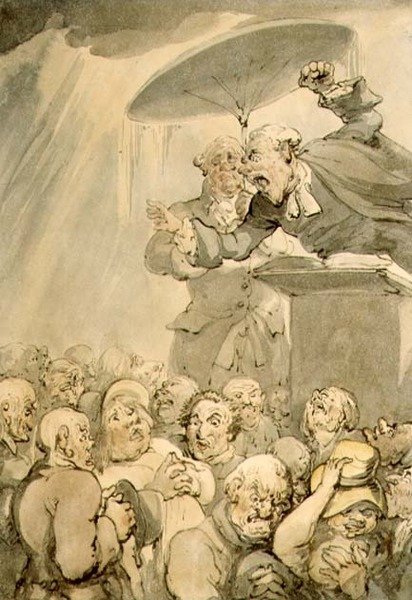 William Field (1768-1851) Kázání od Thomas Rowlandson