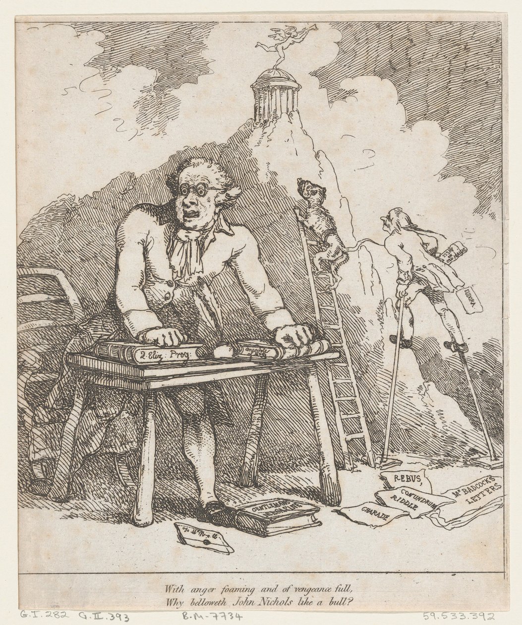 With Anger Foaming..., z Dobrotivého listu, 1790., 1790. od Thomas Rowlandson