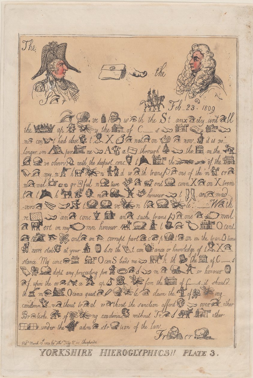 Yorkshire hieroglyfy, deska 3, 13. března 1809, 13. března 1809. od Thomas Rowlandson