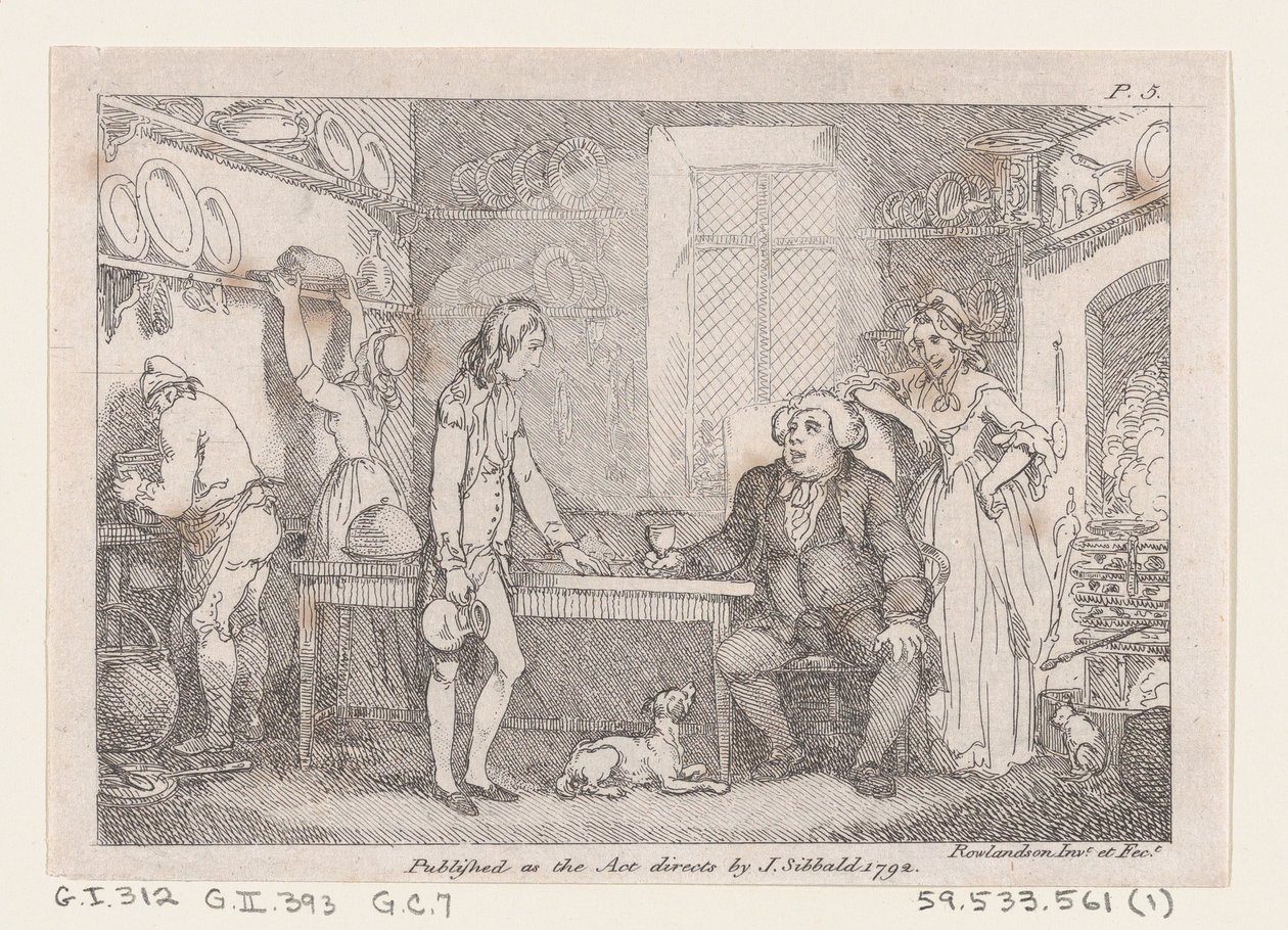 Mladý Adams katechizován Parsonem Adamsem, z Dobrodružství Josepha Andrewse a jeho fr..., 1792. od Thomas Rowlandson