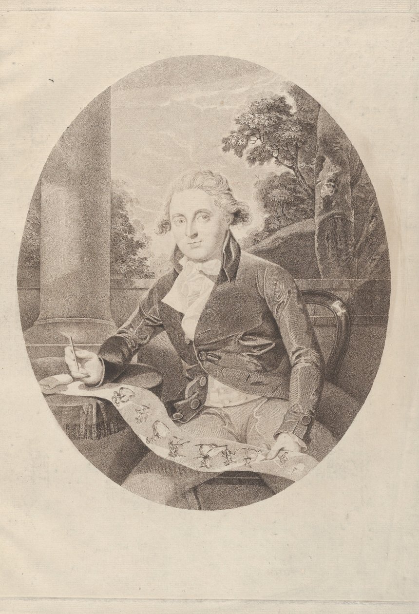 Henry William Bunbury kreslí svůj dlouhý menuet, 1789., 1789. od Thomas Ryder