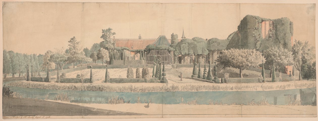 Pohled na zahradu od Thomas Sandby