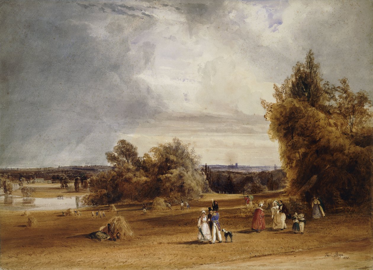 Pohled na Paříž ze St. Cloud, 1830 od Thomas Shotter Boys