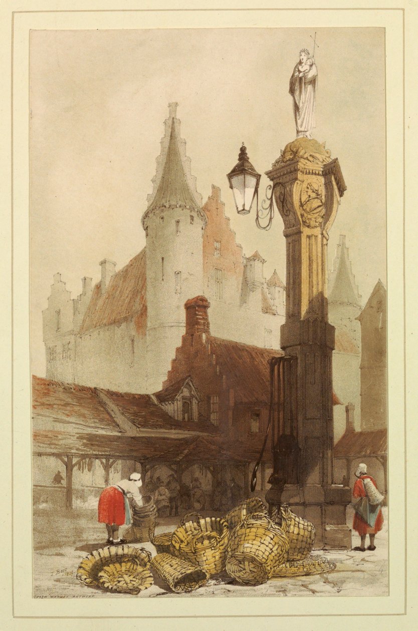Rybí trh, Antverpy od Thomas Shotter Boys