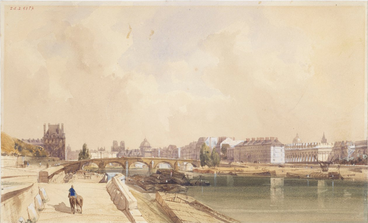 Pont Royal v roce 1833 od Thomas Shotter Boys
