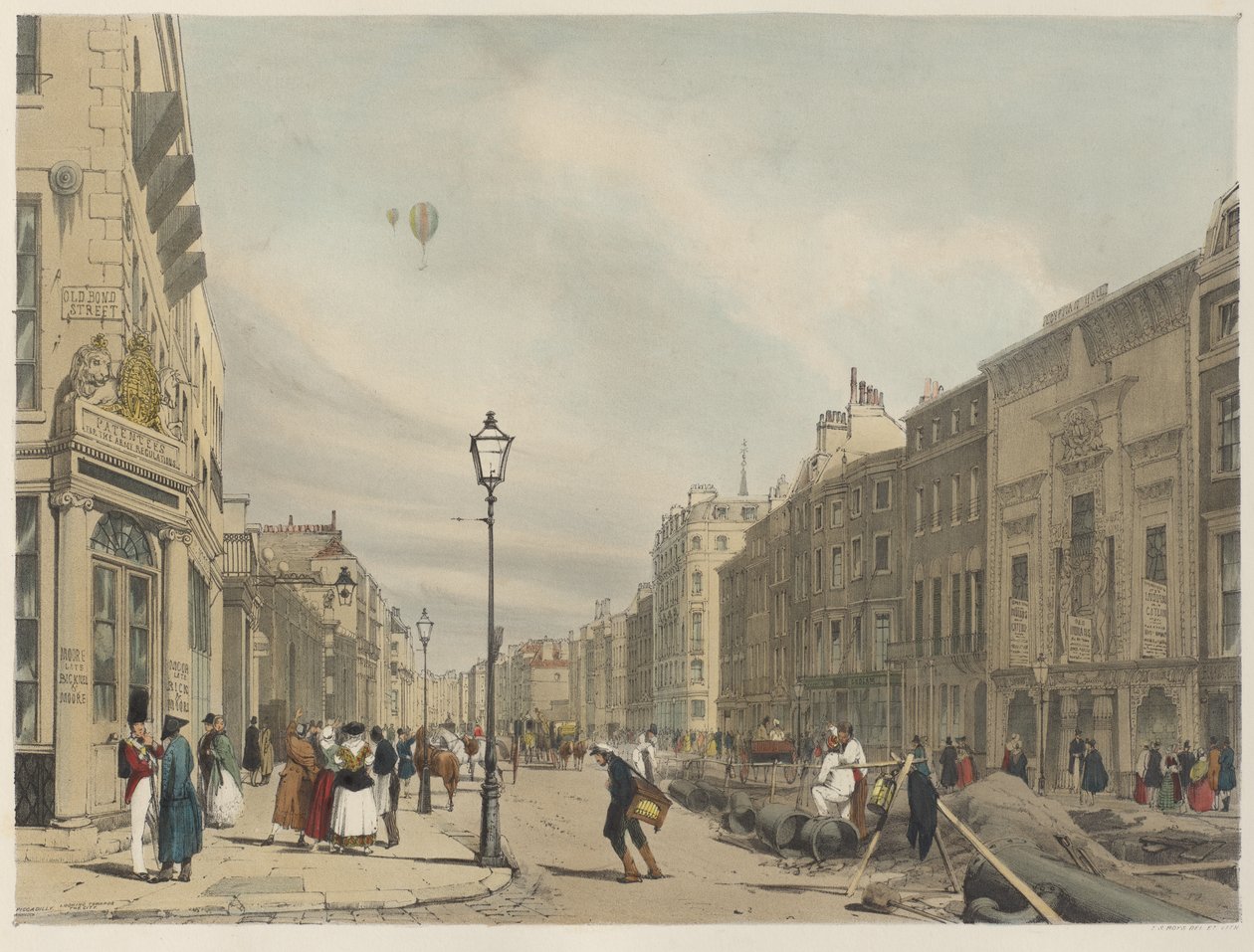 London As It Is: Piccadilly, při pohledu na východ směrem k City od Thomas Shotter Boys