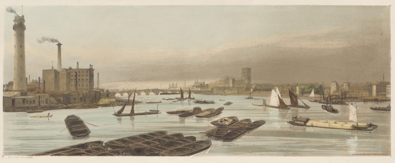 London As It Is: Westminster, z Waterloo Bridge od Thomas Shotter Boys