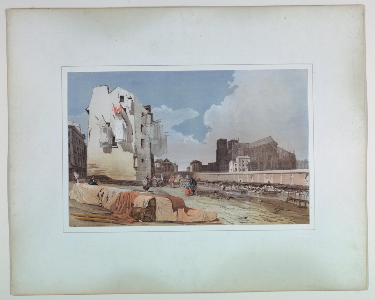 Notre Dame, Paříž z Quai Saint Bernard od Thomas Shotter Boys